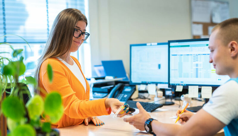 SBA Flex worker recieves his house keys